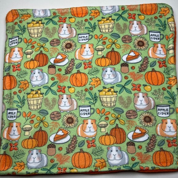 Guinea Pig Piddle Pee Pad X 2 Fleece 11" Square Reversible Washable Reusable New - Picture 1 of 4